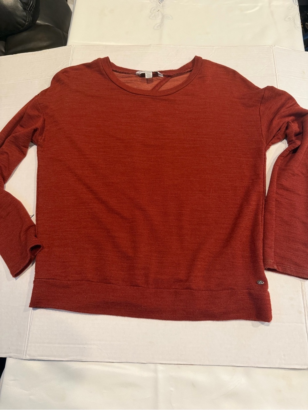 American Eagle Outfitters Brick Red Crewneck Sweater